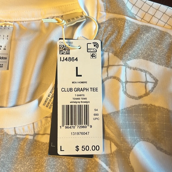 NWT men’s adidas Club Graphic Tee. - Picture 3 of 3